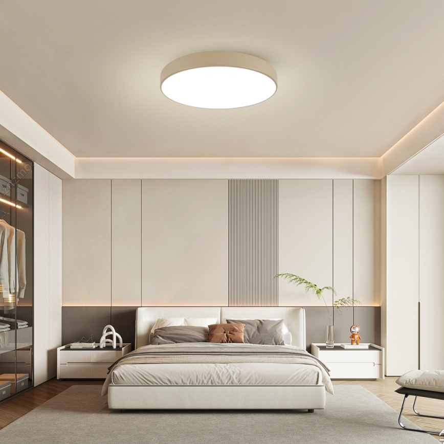 Brilagi - Dimmbare LED-Deckenleuchte POOL SMART LED/100W/230V 3000-6000K 80 cm beige Wi-Fi Tuya + Fernbedienung