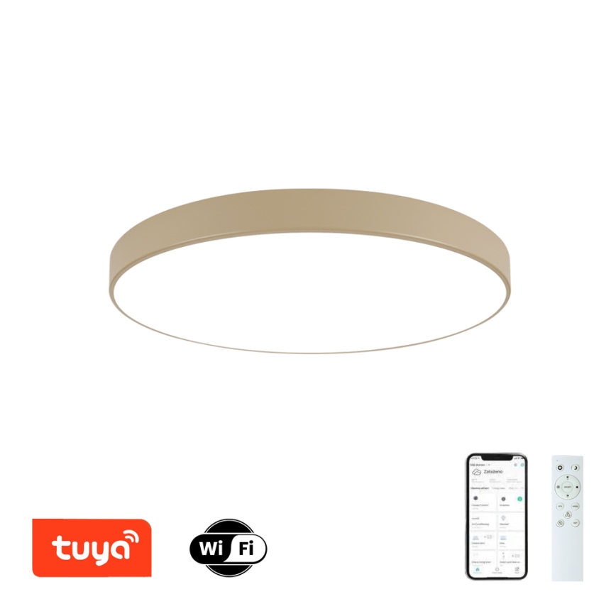 Brilagi - Dimmbare LED-Deckenleuchte POOL SMART LED/100W/230V 3000-6000K 80 cm beige Wi-Fi Tuya + Fernbedienung