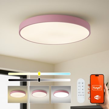 Brilagi - Dimmbare LED-Leuchte POOL SMART LED/100W/230V Ø 80 cm 3000-6000K Wi-Fi Tuya + Fernbedienung rosa
