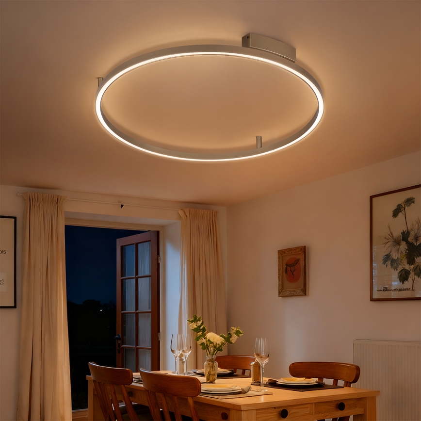 Brilagi - LED-dimmbare Deckenleuchte PORTOFINO LED/60W/230V 3000-6000K Ø 80 cm beige + Fernbedienung