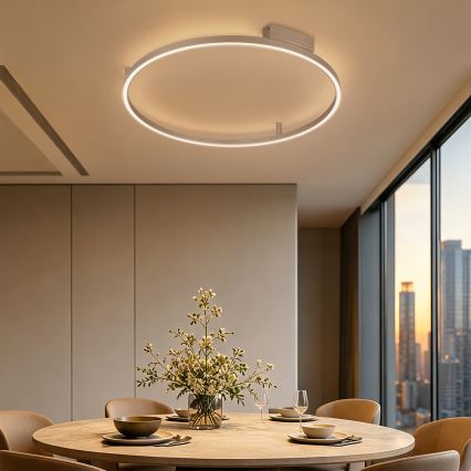 Brilagi - LED-dimmbare Deckenleuchte PORTOFINO LED/60W/230V 3000-6000K Ø 80 cm beige + Fernbedienung