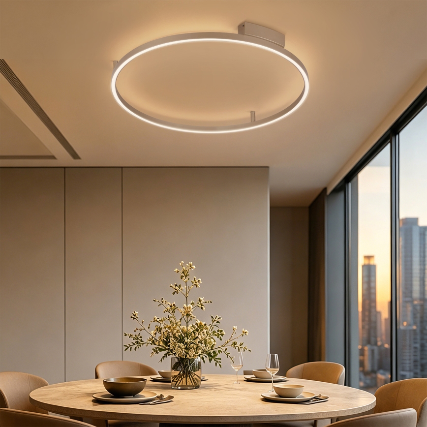 Brilagi - LED-dimmbare Deckenleuchte PORTOFINO LED/60W/230V 3000-6000K Ø 80 cm beige + Fernbedienung