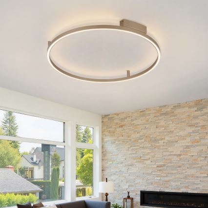 Brilagi - LED-dimmbare Deckenleuchte PORTOFINO LED/60W/230V 3000-6000K Ø 80 cm beige + Fernbedienung