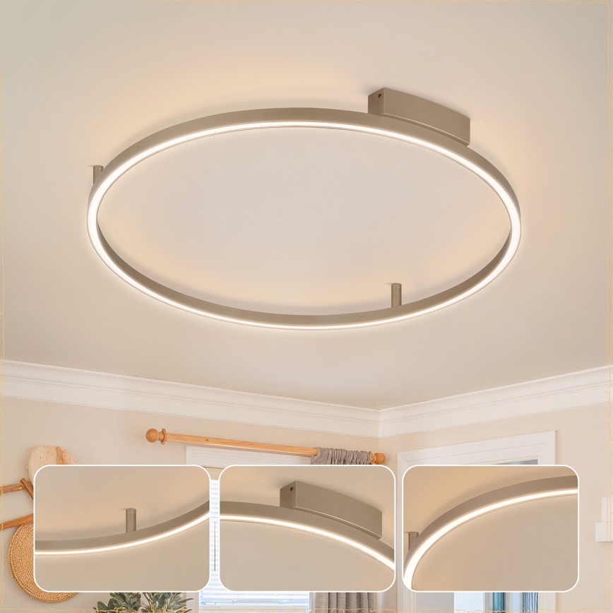 Brilagi - LED-dimmbare Deckenleuchte PORTOFINO LED/60W/230V 3000-6000K Ø 80 cm beige + Fernbedienung