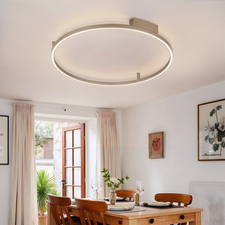 Brilagi - LED-dimmbare Deckenleuchte PORTOFINO LED/60W/230V 3000-6000K Ø 80 cm beige + Fernbedienung