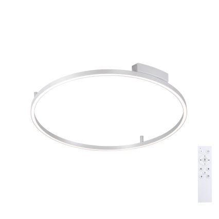 Brilagi - LED-dimmbare Deckenleuchte PORTOFINO LED/60W/230V 3000-6000K Ø 80 cm silberfarben + Fernbedienung