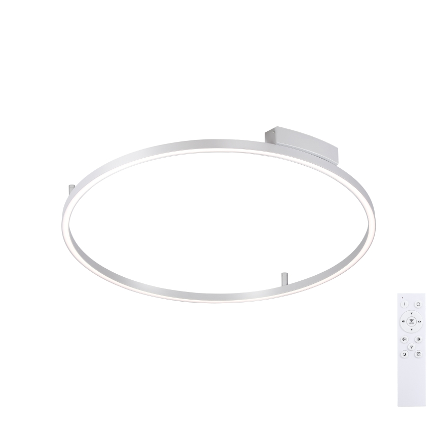 Brilagi - LED-dimmbare Deckenleuchte PORTOFINO LED/60W/230V 3000-6000K Ø 80 cm silberfarben + Fernbedienung