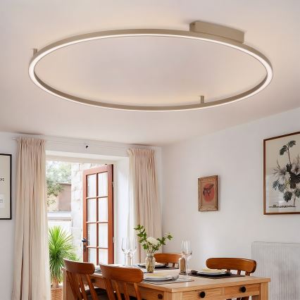 Brilagi - LED-dimmbare Deckenleuchte PORTOFINO LED/85 W/230 V 3000–6000 K Ø 120 cm beige + Fernbedienung