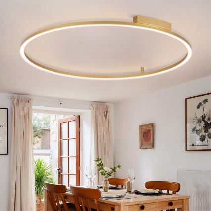 Brilagi - dimmbare LED-Deckenleuchte PORTOFINO LED/85W/230V 3000-6000K Ø 120 cm goldfarben + Fernbedienung