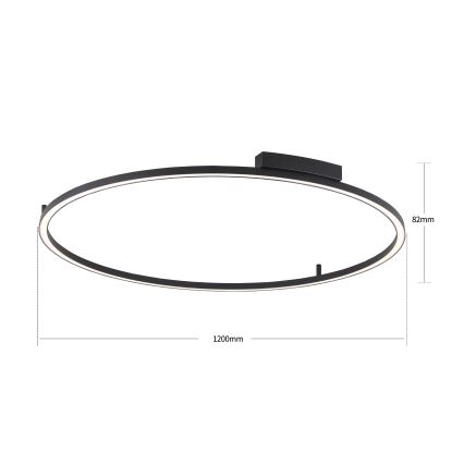 Brilagi - LED-dimmbare Deckenleuchte PORTOFINO LED/85W/230V 3000-6000K Ø 120 cm schwarz + Fernbedienung