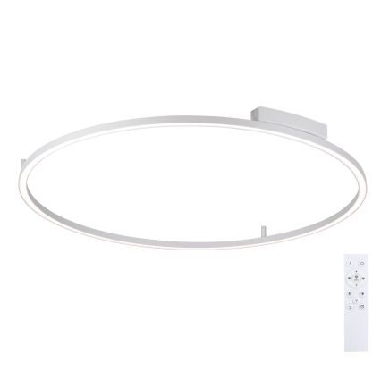 Brilagi - PORTOFINO dimmbare LED-Deckenleuchte, 85 W, 230 V, 3000–6000 K, Ø 120 cm, silber + Fernbedienung