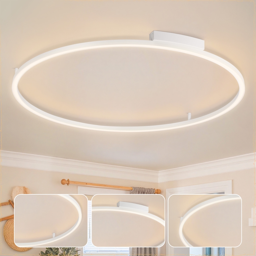 Brilagi - LED-dimmbare Deckenleuchte PORTOFINO LED/85W/230V 3000-6000K Ø 120 cm weiß + Fernbedienung