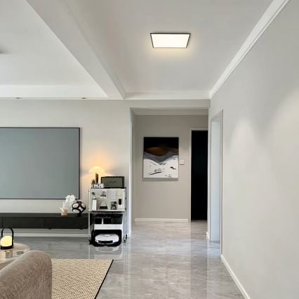 Brilagi - Dimmbare LED-Deckenleuchte SLIMFRAME LED/36W/230V 45x45 cm 3000-6000K schwarz + Fernbedienung