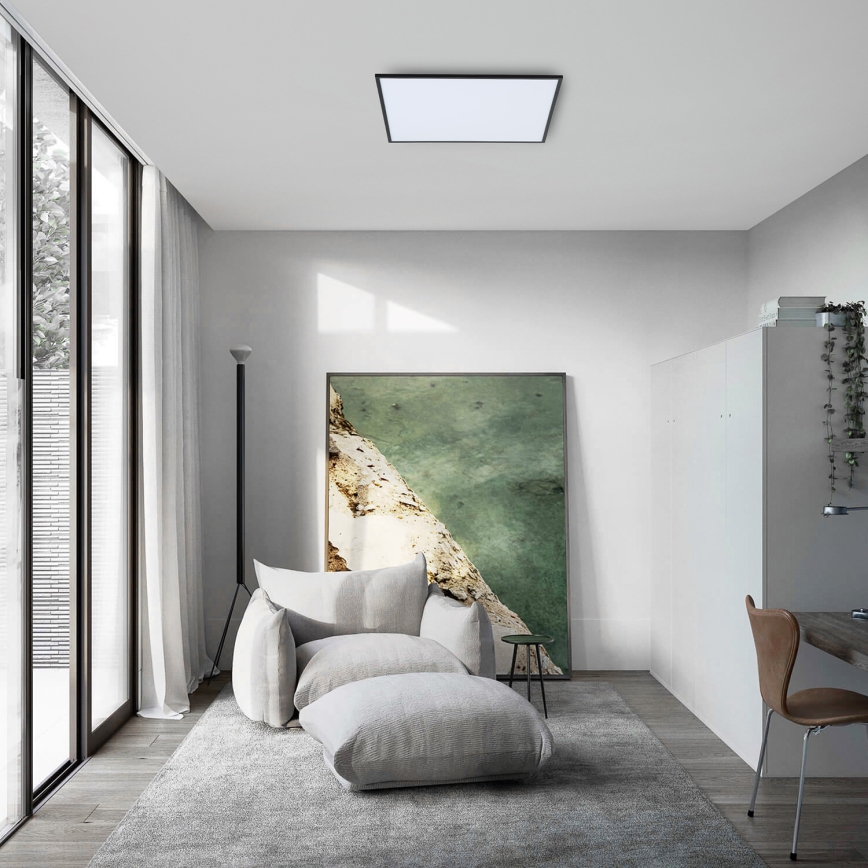 Brilagi - Dimmbare LED-Deckenleuchte SLIMFRAME LED/58W/230V 60x60 cm 3000-6000K schwarz + Fernbedienung