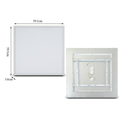 Brilagi - Dimmbare LED-Deckenleuchte SLIMFRAME LED/58W/230V 60x60 cm 3000-6000K weiß + Fernbedienung