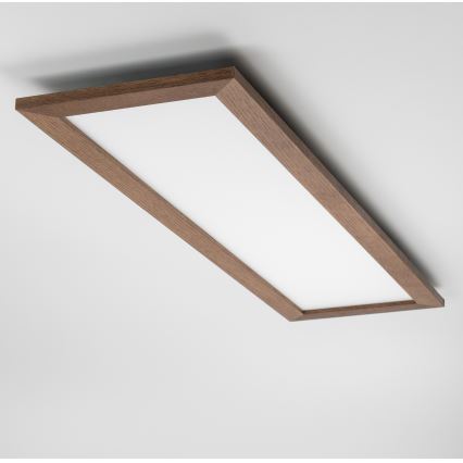 Brilagi - Dimmbare LED-Deckenleuchte SLIMFRAME WOOD LED/58W/230V 124x34 cm 3000-6000K dunkelbraun + Fernbedienung