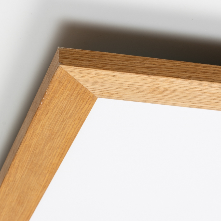 Brilagi - Dimmbare LED-Deckenleuchte SLIMFRAME WOOD LED/58W/230V 64x64 cm 3000-6000K Braun + Fernbedienung