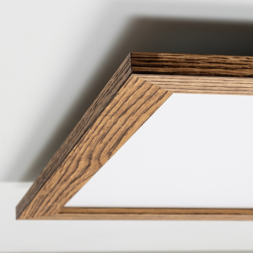 Brilagi - dimmbare LED-Deckenleuchte SLIMFRAME WOOD LED/58W/230V 64x64 cm 3000-6000K braun + Fernbedienung