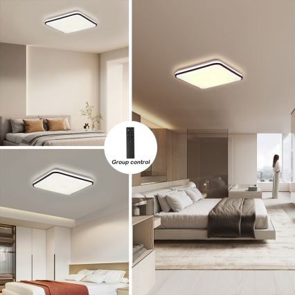 Brilagi - Dimmbare LED-Deckenleuchte SMART LED/28W/230V 3000-6000K 40x40 cm Wi-Fi Tuya + Fernbedienung