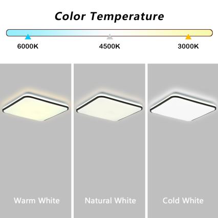 Brilagi - Dimmbare LED-Deckenleuchte SMART LED/28W/230V 3000-6000K 40x40 cm Wi-Fi Tuya + Fernbedienung