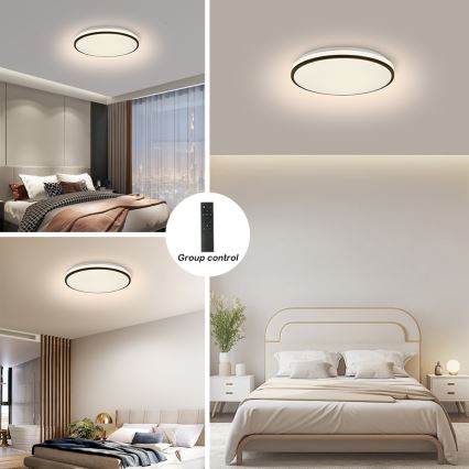 Brilagi - Dimmbare LED-Deckenleuchte SMART LED/28W/230V 3000-6000K d 35 cm Wi-Fi Tuya + Fernbedienung