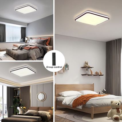 Brilagi - Dimmbare LED-Deckenleuchte SMART LED/36W/230V 3000-6000K 45x45 cm Wi-Fi Tuya + Fernbedienung