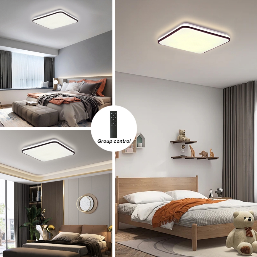 Brilagi - Dimmbare LED-Deckenleuchte SMART LED/36W/230V 3000-6000K 45x45 cm Wi-Fi Tuya + Fernbedienung