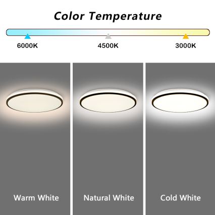 Brilagi - Dimmbare LED-Deckenleuchte SMART LED/36W/230V 3000-6000K d 45 cm Wi-Fi Tuya + Fernbedienung