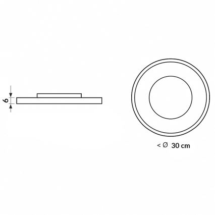Brilagi - Dimmbare LED-Deckenleuchte TRIVARO LED/56 W/230 V 3000–6000 K Ø 30 cm + Fernbedienung