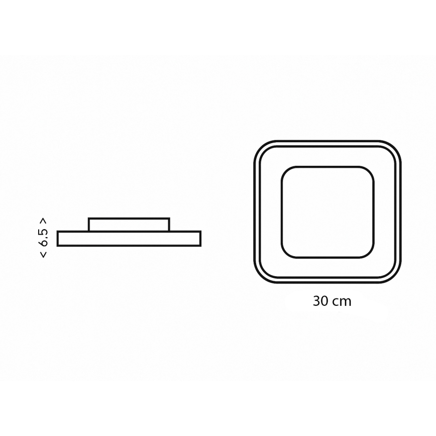 Brilagi - LED-dimmbare Deckenleuchte TRIVARO LED/65W/230V 3000-6000K 30x30 cm + Fernbedienung