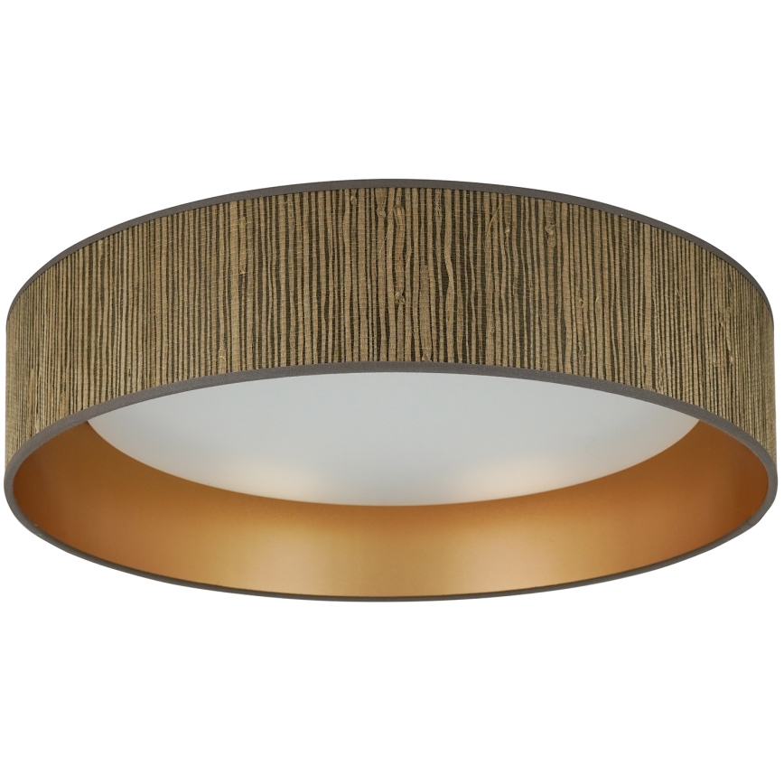 Brilagi - Dimmbare LED-Deckenleuchte VEGAS SHINE LED/24W/230V 3000/4000/6500K Stroh braun/golden + Fernbedienung