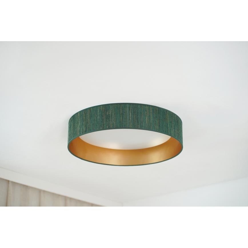 Brilagi - Dimmbare LED-Deckenleuchte VEGAS SHINE LED/24W/230V 3000/4000/6500K Stroh grün/golden + Fernbedienung