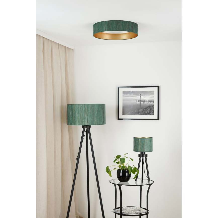 Brilagi - Dimmbare LED-Deckenleuchte VEGAS SHINE LED/24W/230V 3000/4000/6500K Stroh grün/golden + Fernbedienung