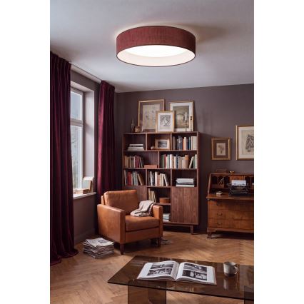 Brilagi - dimmbare LED-Deckenleuchte VELVET SMART VARI LED/24W/230V 3000-6500K Ø 45 cm bordeauxrot + Fernbedienung