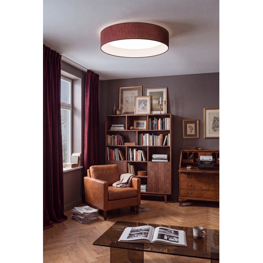Brilagi - dimmbare LED-Deckenleuchte VELVET SMART VARI LED/24W/230V 3000-6500K Ø 45 cm bordeauxrot + Fernbedienung