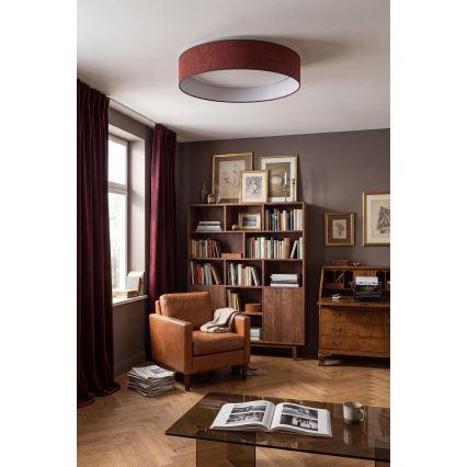 Brilagi - dimmbare LED-Deckenleuchte VELVET SMART VARI LED/24W/230V 3000-6500K Ø 45 cm bordeauxrot + Fernbedienung