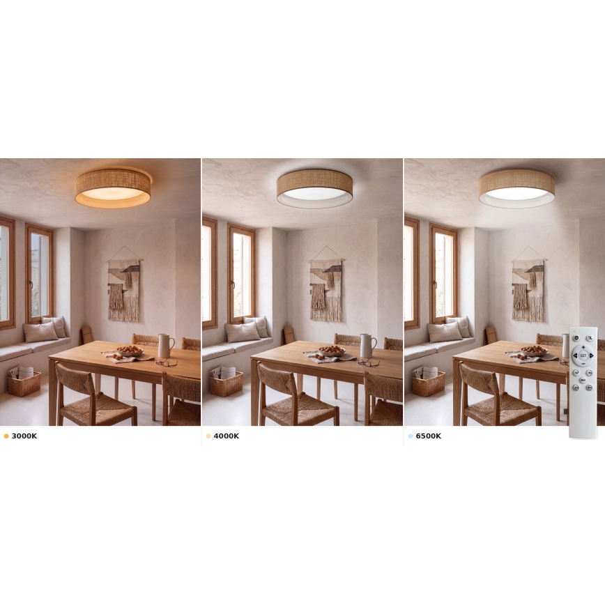 BRILAGI - LED-dimmbare Deckenleuchte VELVET SMART VARI LED/36W/230V 3000-6500K Ø 55 cm beige + Fernbedienung