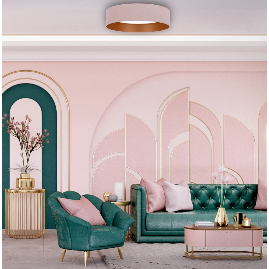 Brilagi – Dimmbare LED-Deckenleuchte VELVET SMART LED/36W/230V d. 55 cm 2700-6500K Wi-Fi Tuya pink/golden + Fernbedienung