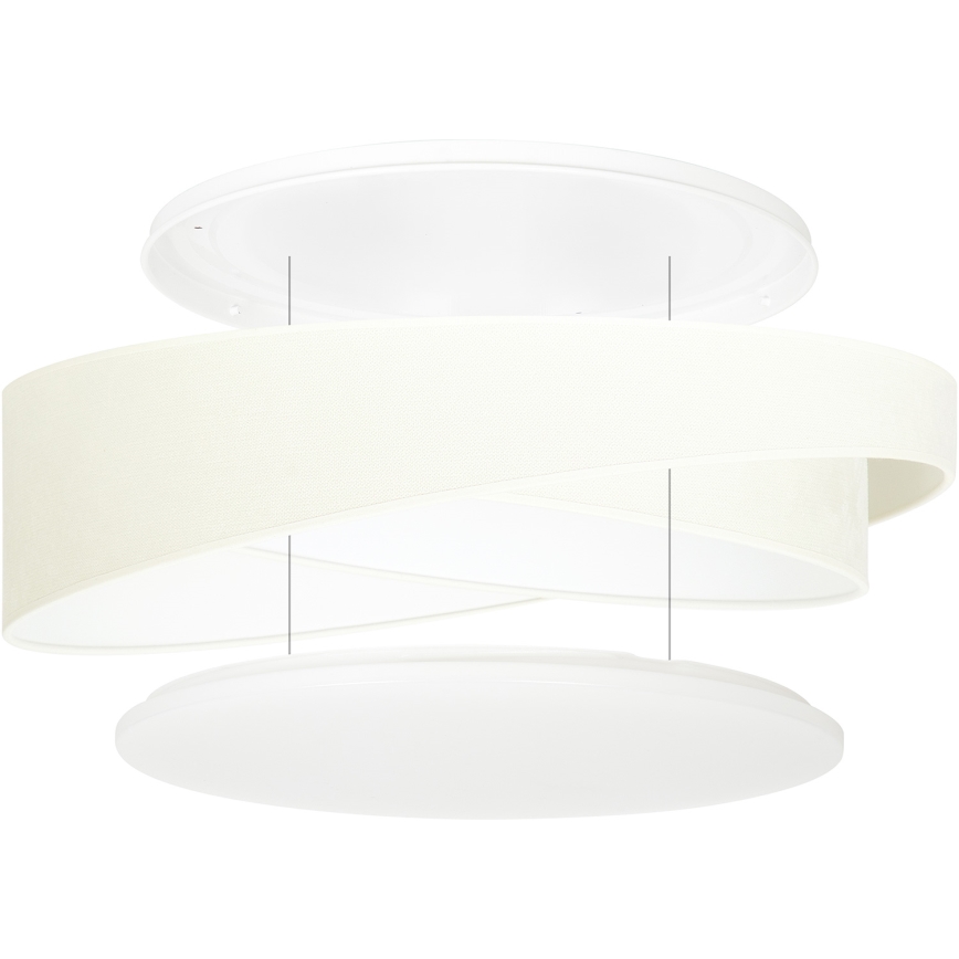 BRILAGI - LED dimmbare Deckenleuchte VELVET TWIST LED/36W/230V 3000-6000K Ø 65 cm Wi-Fi Tuya Beacon beige + Fernbedienung