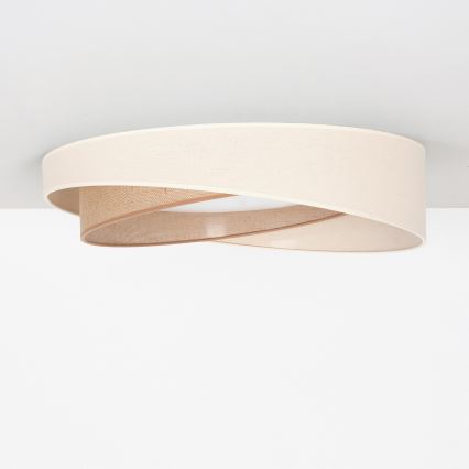 BRILAGI - Dimmbare LED-Deckenleuchte VELVET TWIST LED/36W/230V 3000–6000K Ø 65 cm Wi-Fi Tuya Beacon creme/beige + Fernbedienung