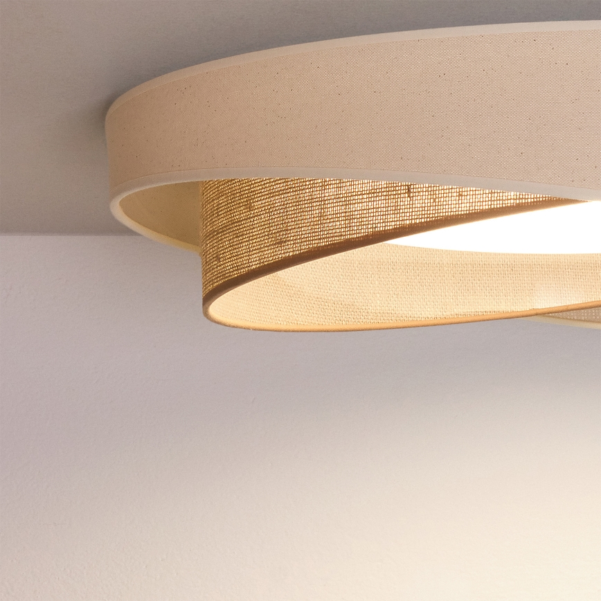 BRILAGI - Dimmbare LED-Deckenleuchte VELVET TWIST LED/36W/230V 3000–6000K Ø 65 cm Wi-Fi Tuya Beacon creme/beige + Fernbedienung