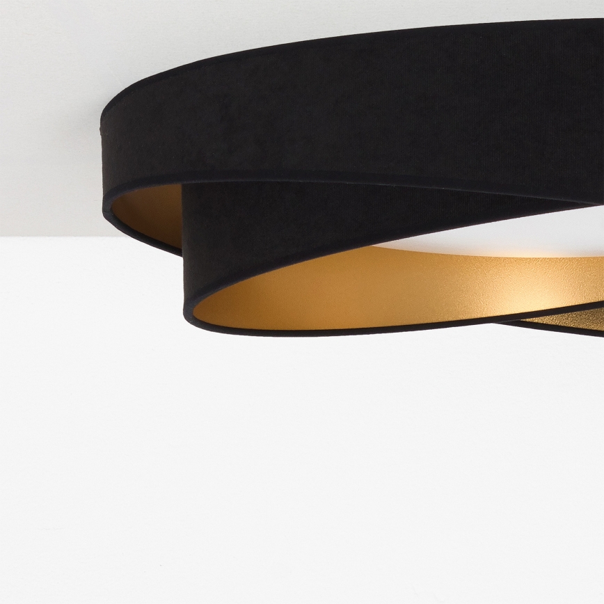 BRILAGI - dimmbare LED-Deckenleuchte VELVET TWIST LED/36W/230V 3000-6000K Ø 65 cm Wi-Fi Tuya Beacon schwarz/gold + Fernbedienung