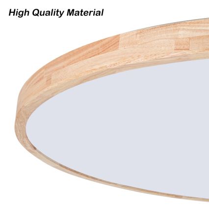 BRILAGI - WOODLINE dimmbare LED-Deckenleuchte LED/100W/230V 3000-6000K Eiche Ø 80 cm + Fernbedienung