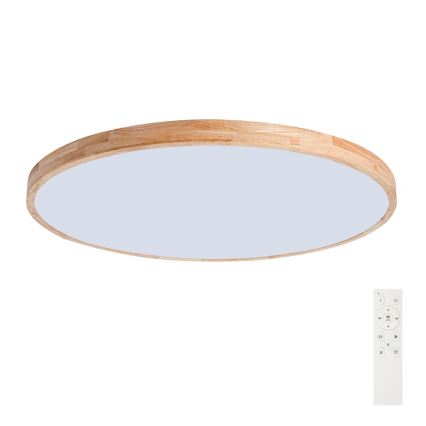 BRILAGI - dimmbare LED-Deckenleuchte WOODLINE LED/128W/230V 3000-6000K Eiche Ø 100 cm + Fernbedienung