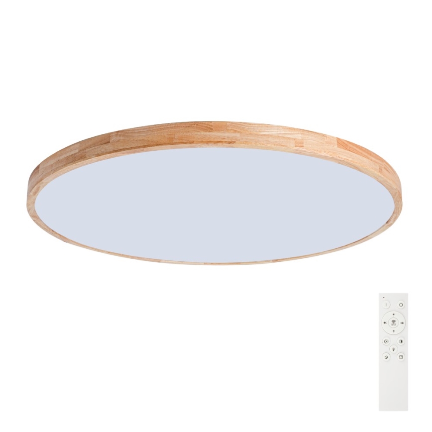 BRILAGI - dimmbare LED-Deckenleuchte WOODLINE LED/128W/230V 3000-6000K Eiche Ø 100 cm + Fernbedienung