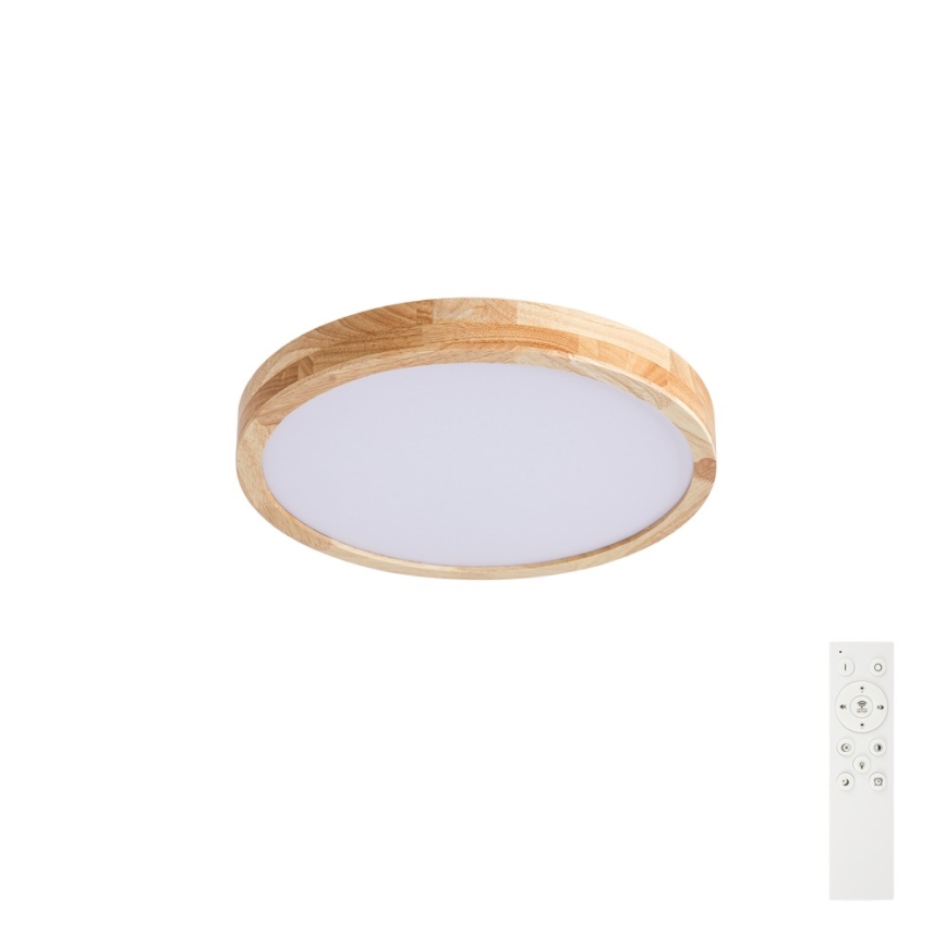 BRILAGI - dimmbare LED-Deckenleuchte WOODLINE LED/48W/230V 3000-6000K Eiche Ø 40 cm + Fernbedienung