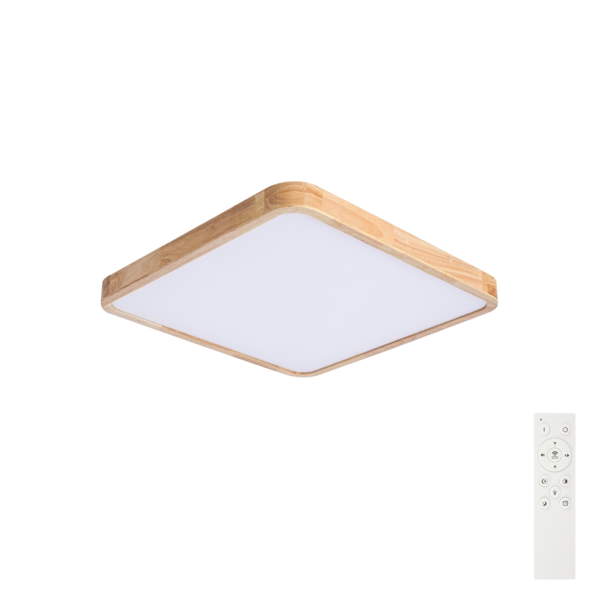 BRILAGI - dimmbare LED-Deckenleuchte WOODLINE SQUARE LED/80W/230V 3000-6000K Eiche 60x60 cm + Fernbedienung