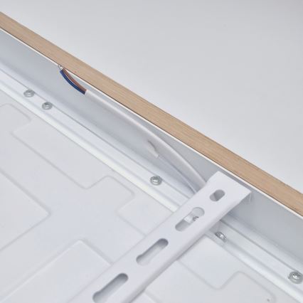 Brilagi - Dimmbare LED-Deckenleuchte für Badezimmer WOODY FRAME LED/50W/230V Eiche 60x60 cm 3000-6000K IP44 + Fernbedienung