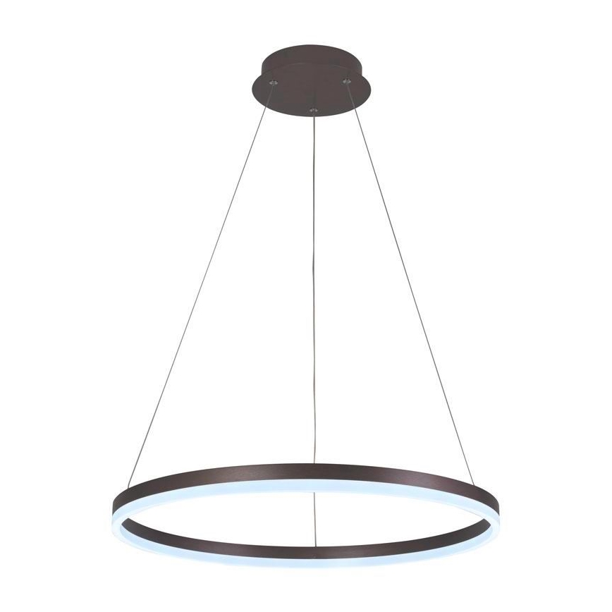 Brilagi - dimmbare LED-Hängeleuchte CIRCLE, 42 W, 230 V, 3000–6500 K, Ø 60 cm, braun, inkl. Fernbedienung