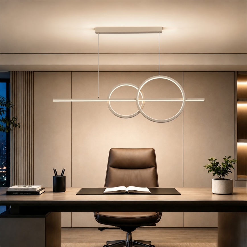 BRILAGI - LED-dimmbare Pendelleuchte mit Kabelaufhängung SIGNATURE LED/53W/230V 3000-6000K 120 cm beige+ Fernbedienung